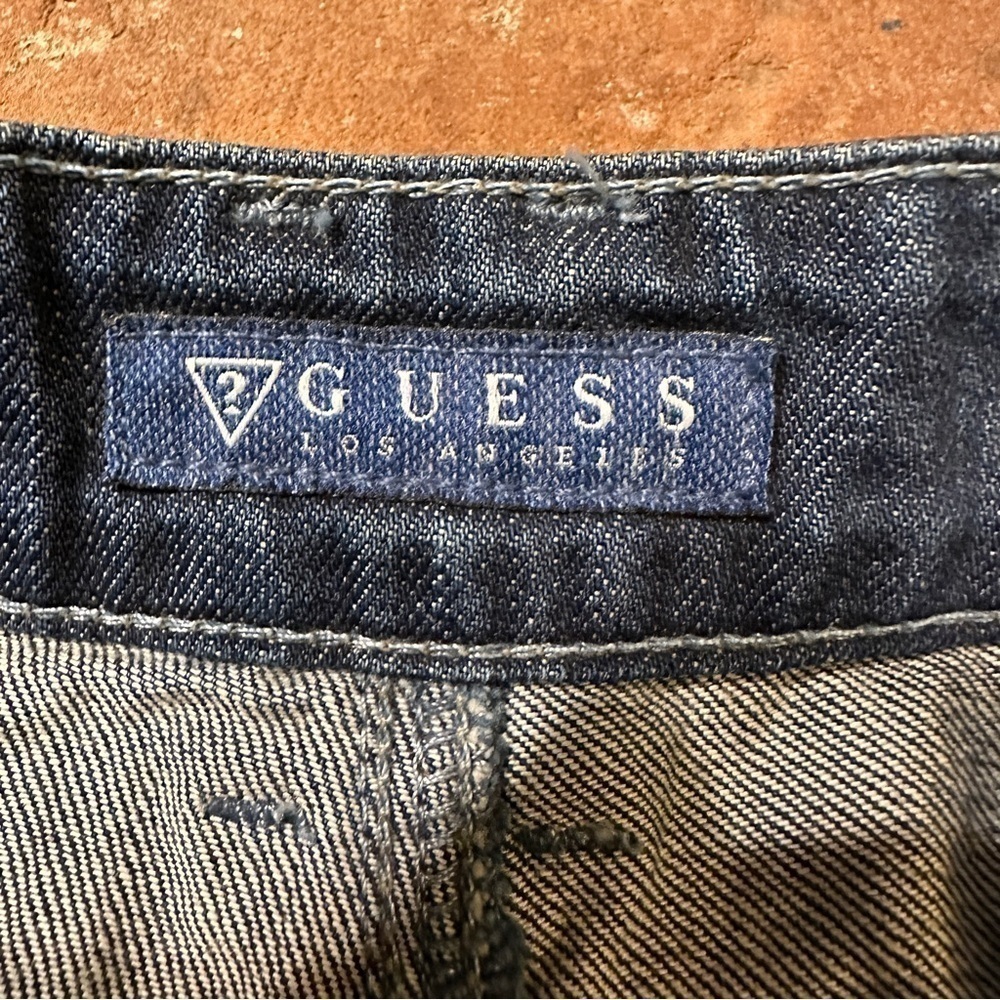Guess Jeans size 25 distressed destroyed Cutoff Denim Jean Short Shorts - Picture 10 of 15